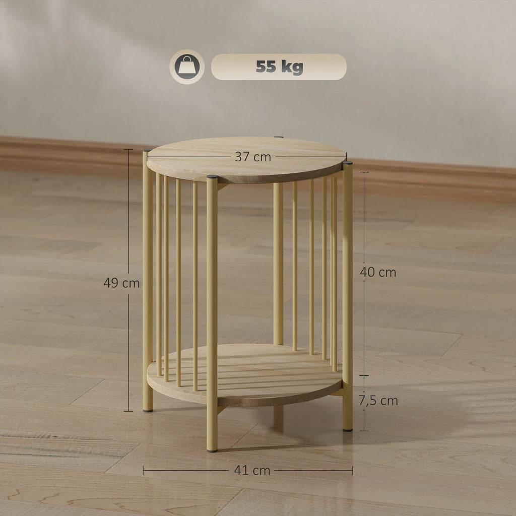 Table d’appoint ronde à 2 niveaux – Ø 41 cm – vue 5