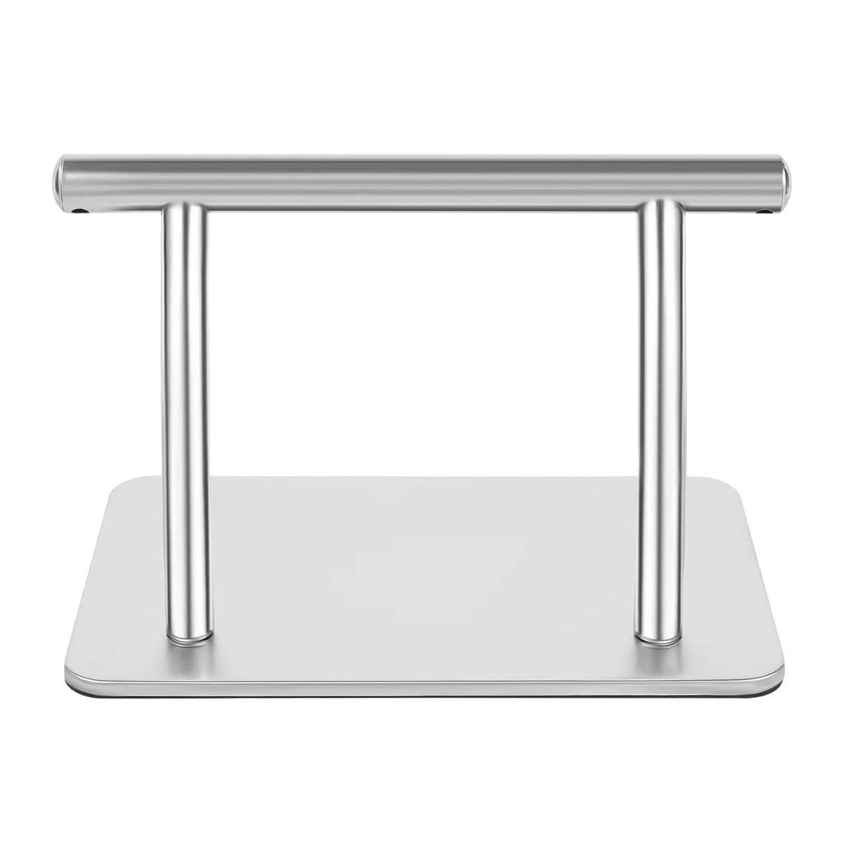 Repose-pieds de bureau en acier inoxydable argenté — barre et base