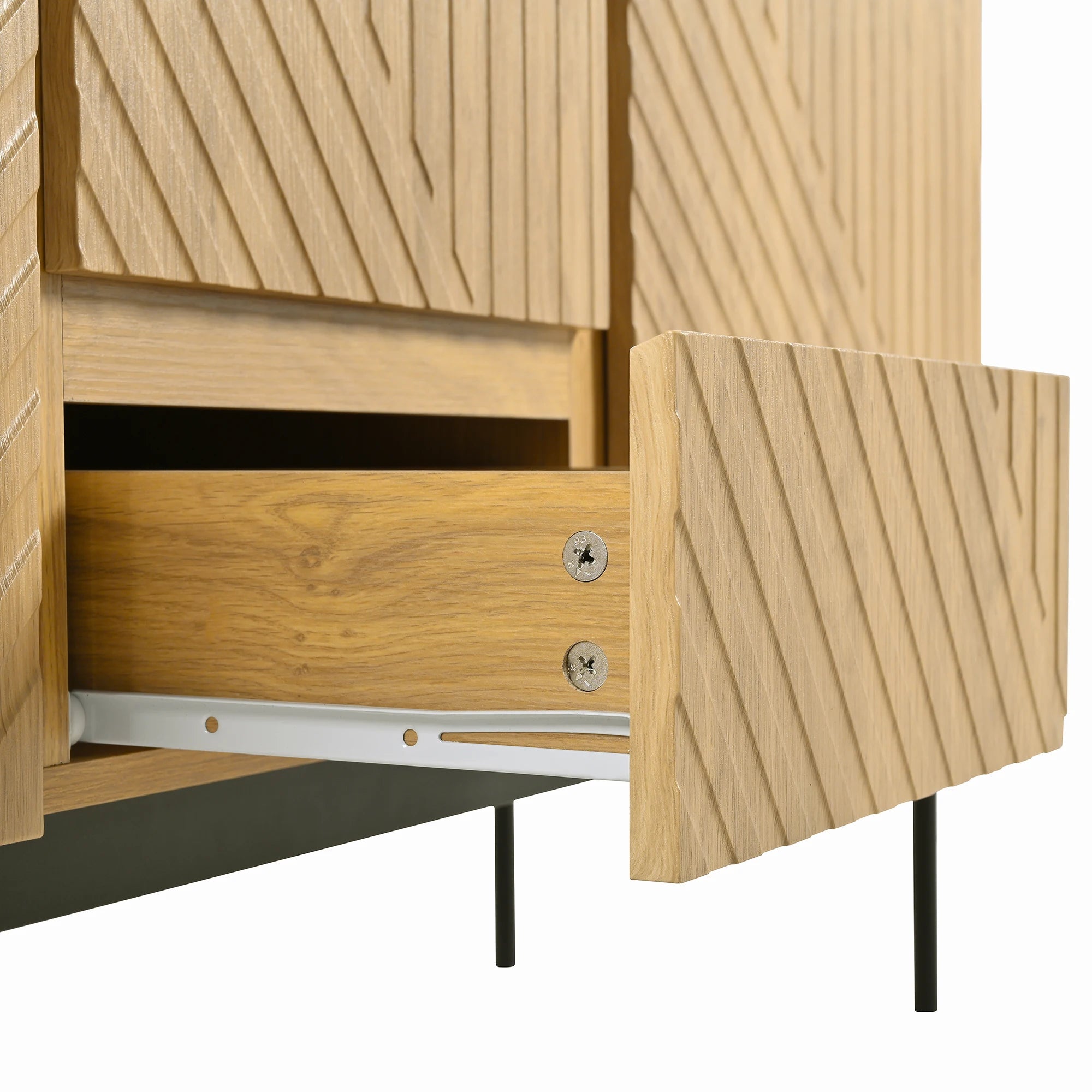 Buffet moderne 2 portes et 3 tiroirs 140 cm