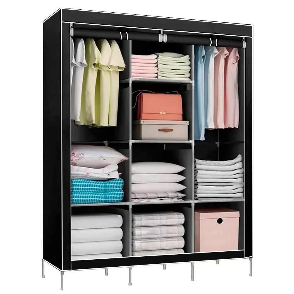 Armoire en tissu avec penderie 126 × 44 × 170 cm
