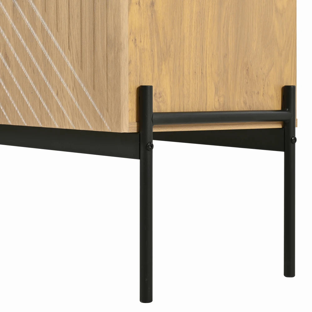 Buffet moderne 2 portes et 3 tiroirs 140 cm