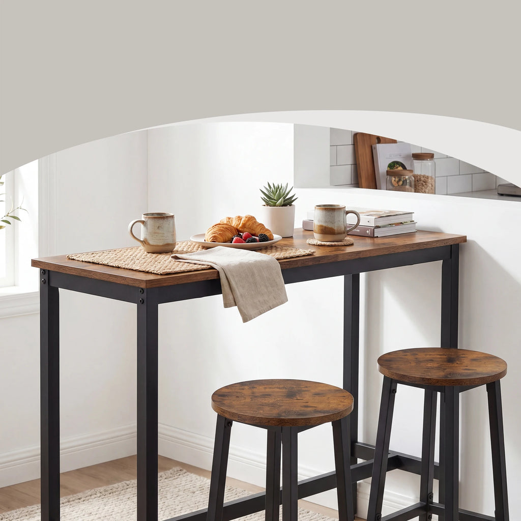 Ensemble repas compact avec 1 table et 2 chaises