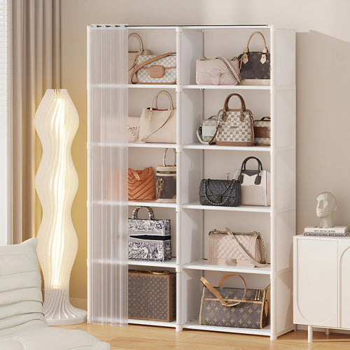 Armoire à rideau avec 6 niveaux de rangement – vue 2