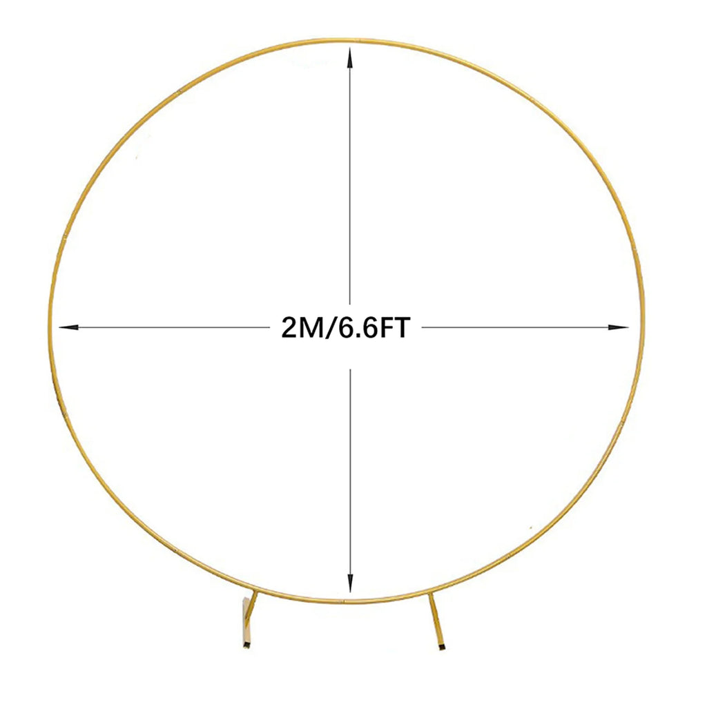 Arche circulaire de cérémonie en métal : schéma du diamètre de 2 m.