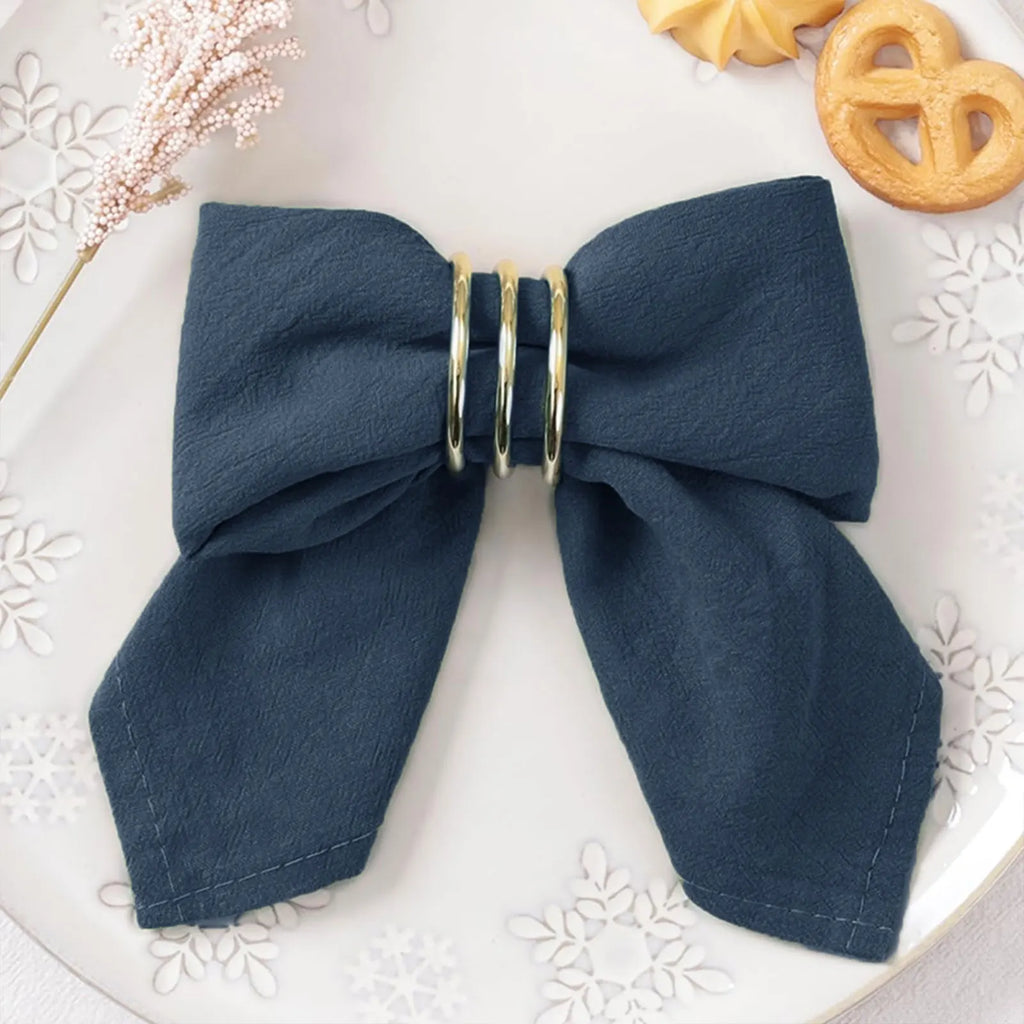 Serviettes de table texturées 40 × 40 cm, lot de 6 ou 12 — bleu marine