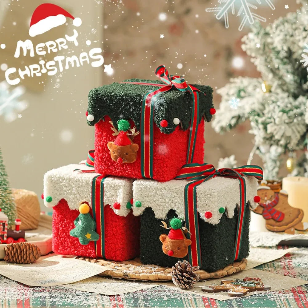 Trois modèles de boîtes cadeaux de Noël