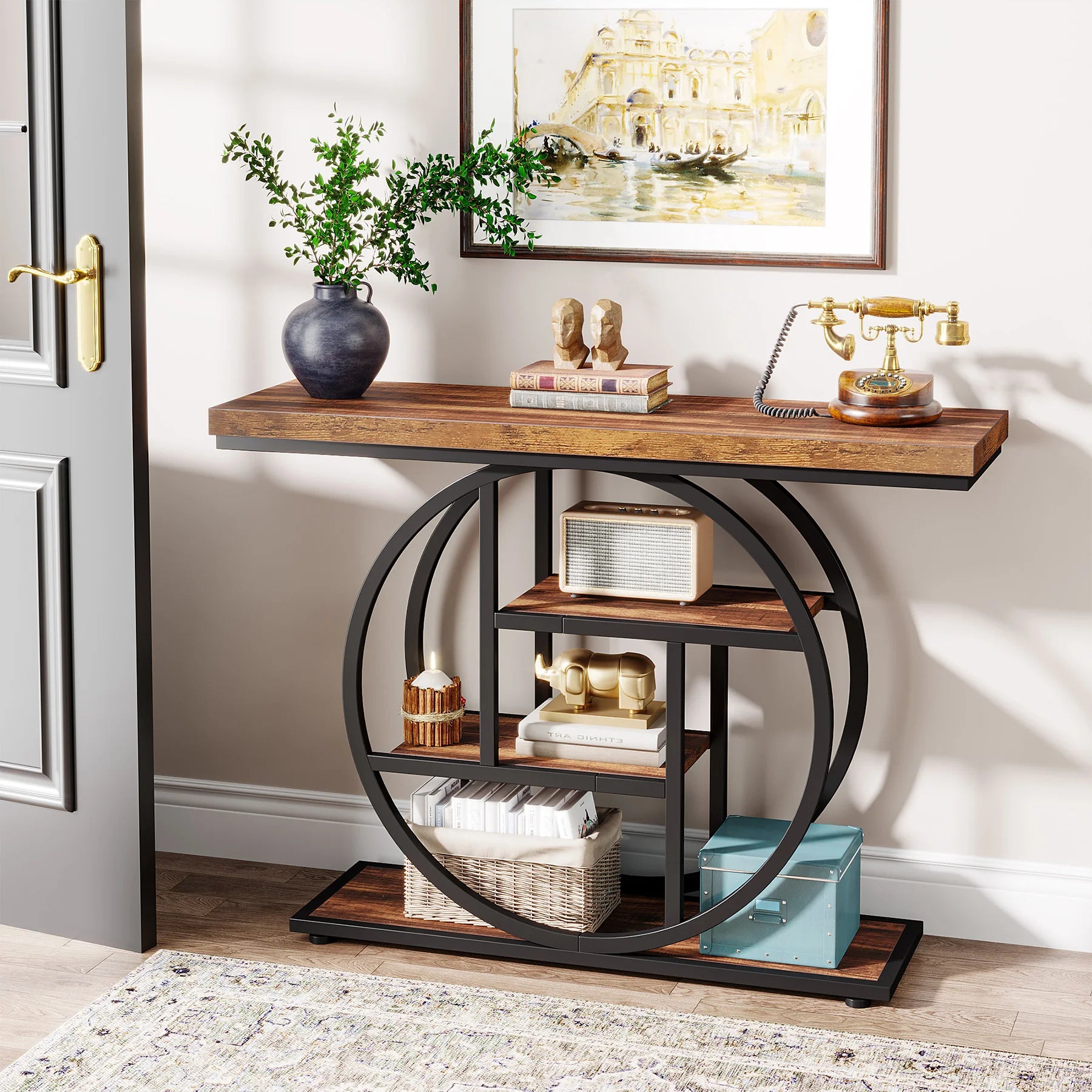 Console d’entrée industrielle à 4 niveaux 105 cm