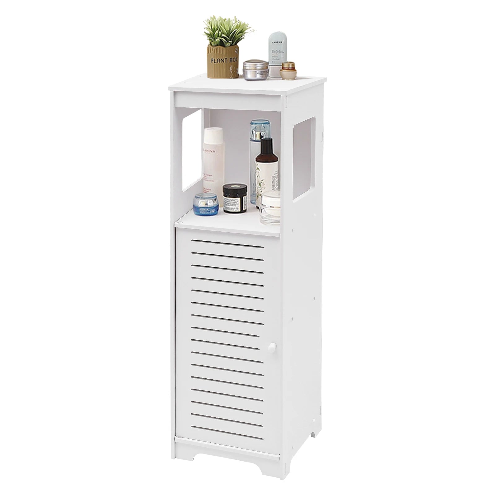 Meuble de salle de bain 4 niveaux en PVC 28 × 25 × 90 cm