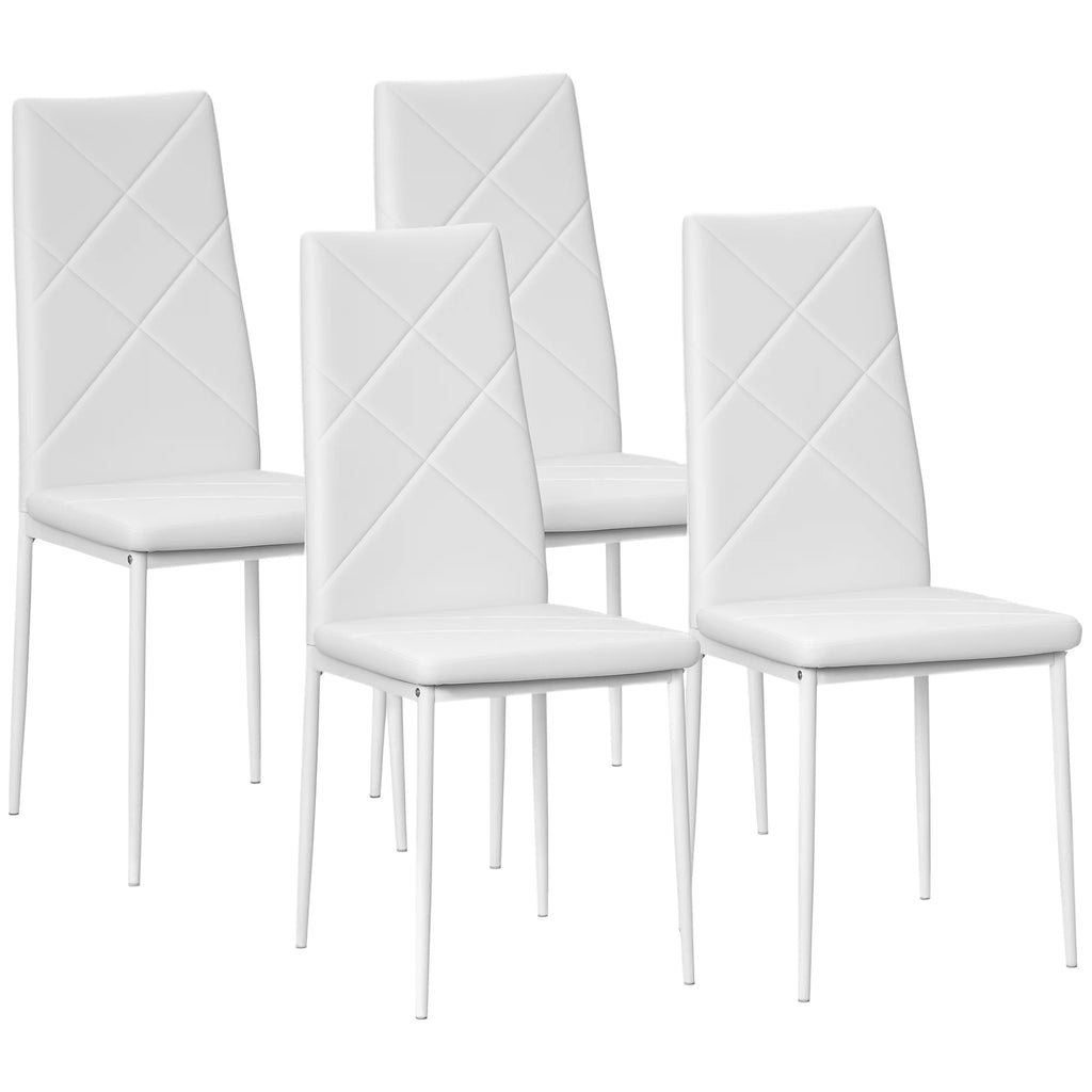 Lot de 4 chaises de salle à manger en simili cuir