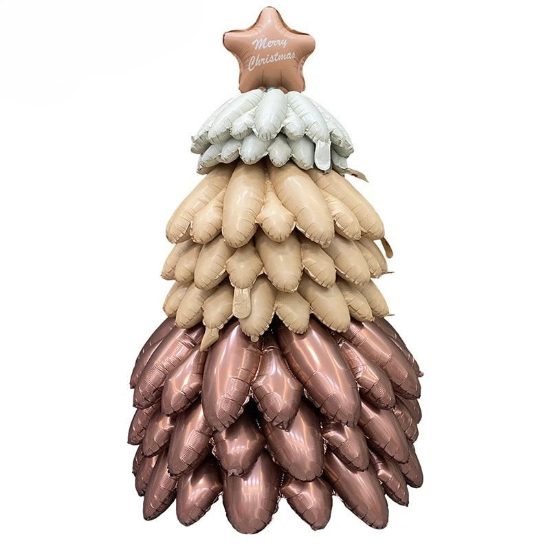 Ballon sapin avec étoile en harmonie multicolore