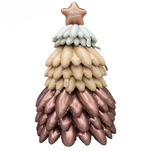 Ballon sapin avec étoile en harmonie multicolore