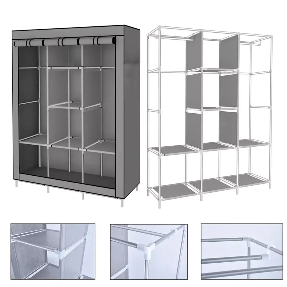 Armoire en tissu avec penderie 126 × 44 × 170 cm