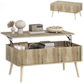 Table basse relevable avec rangements cachés 91 × 56 cm