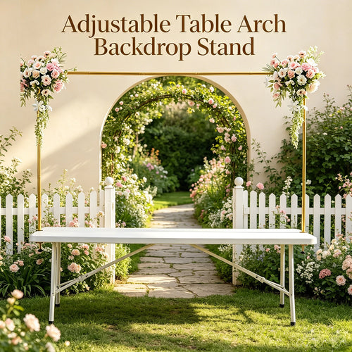 Exemple d’arche de table dorée pour réception