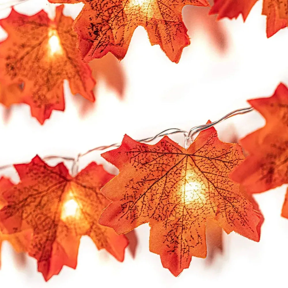 Guirlande lumineuse feuilles d’érable, USB, 3 ou 6 m — feuilles éclairées