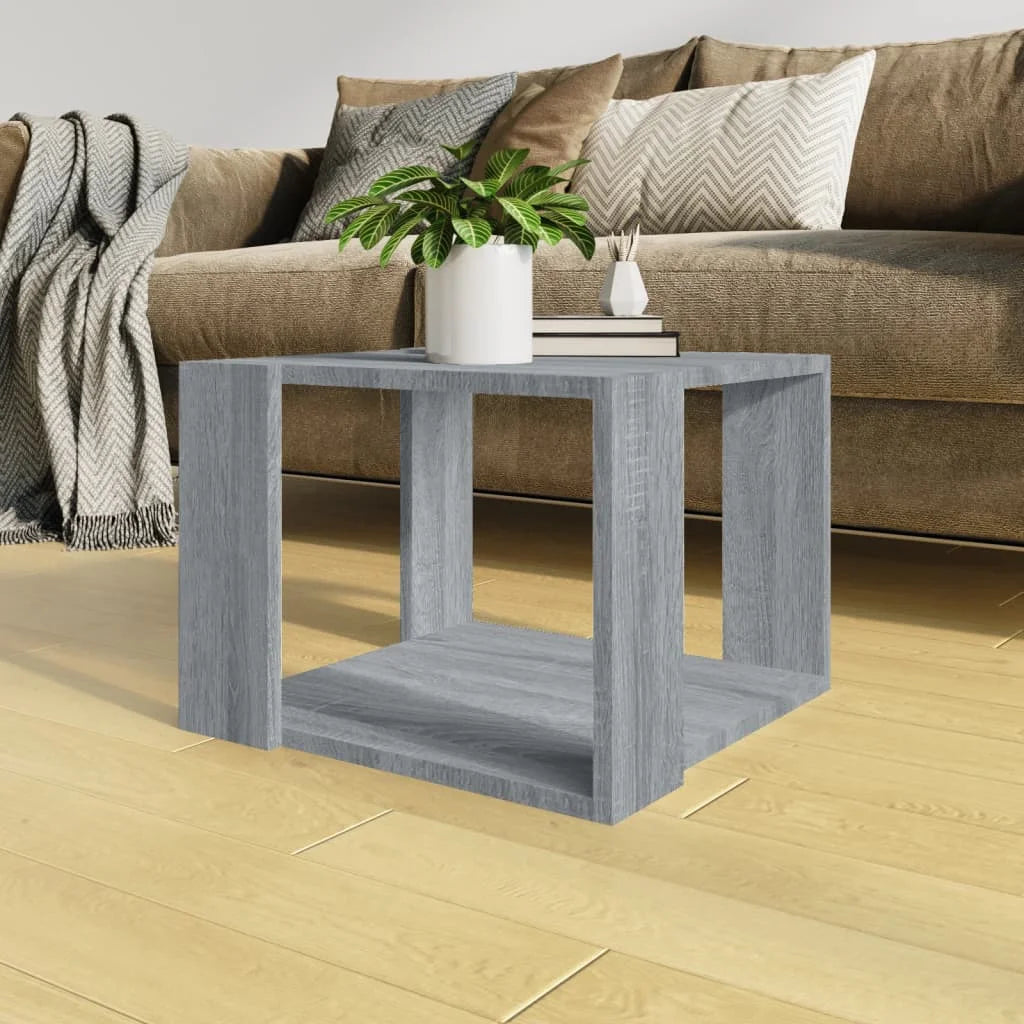 Table basse cube gris Sonoma 40 × 40 × 30 cm — dans le salon