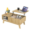Table basse en bois avec rangement 95 cm
