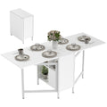 Table à manger pliante à 2 rabats et 4 rangements