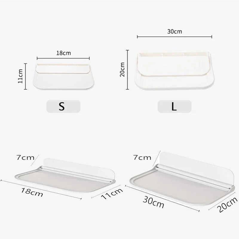 Étagère murale pliable de salle de bain sans perçage