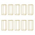 Lot de 10 colonnes dorées pour fleurs et décorations