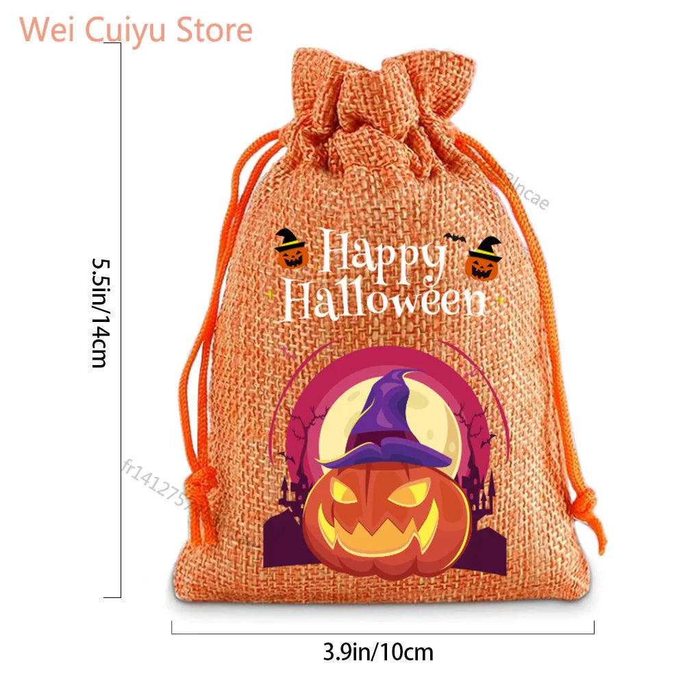 Dimensions du sachet Halloween : environ 10 sur 14 cm