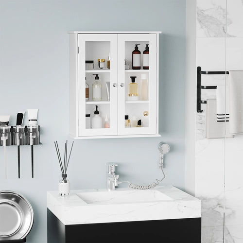 Armoire murale de salle de bain à deux portes vitrées, illustration 2