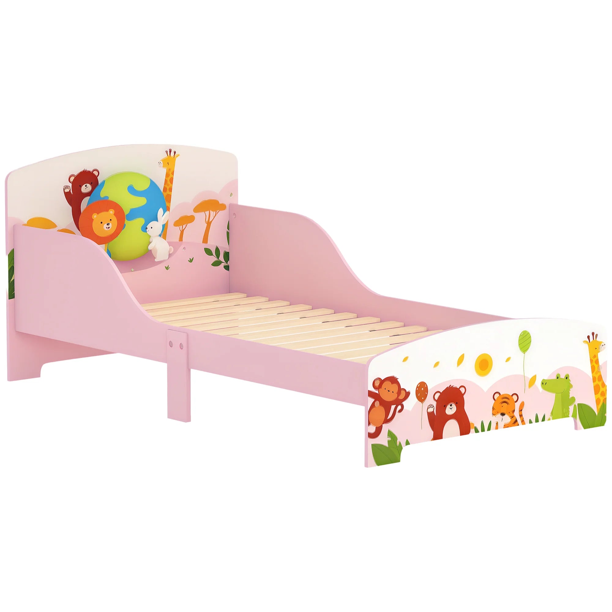 Lit enfant au sol motif animal 140 × 70 cm
