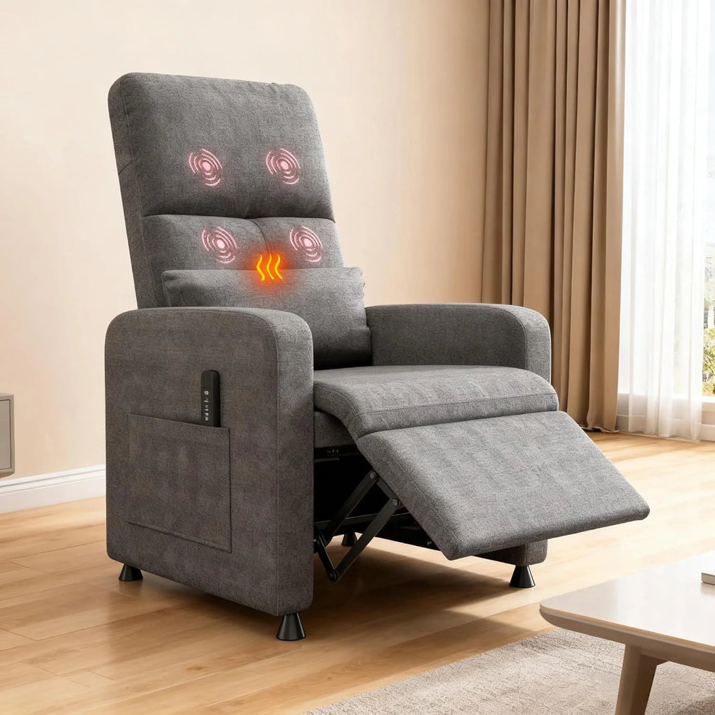 Fauteuil inclinable électrique massant et chauffant