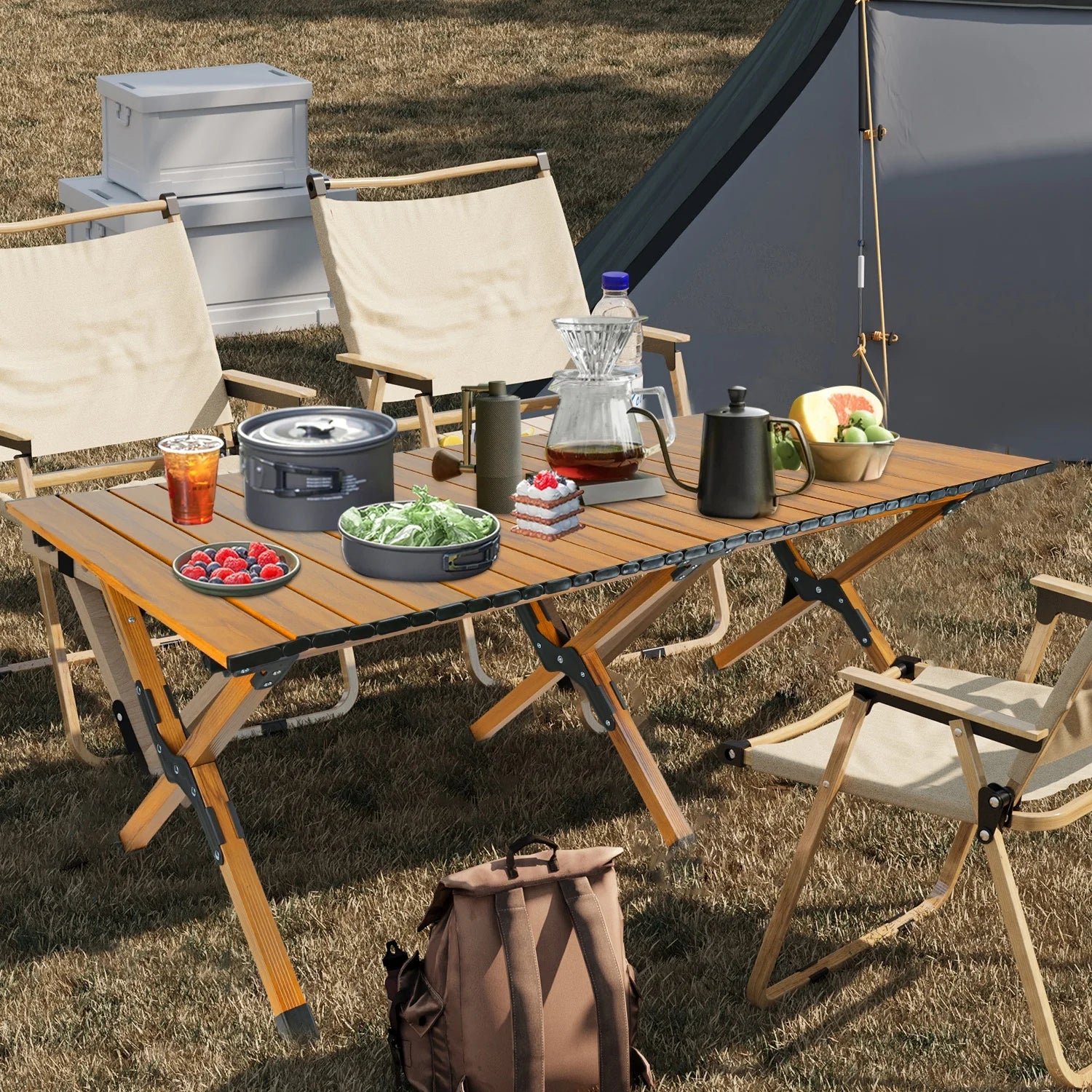 Table de camping pliante en aluminium jusqu’à 150 kg