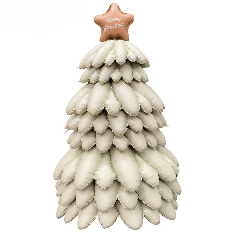 Variante blanc crème du ballon sapin étoilé
