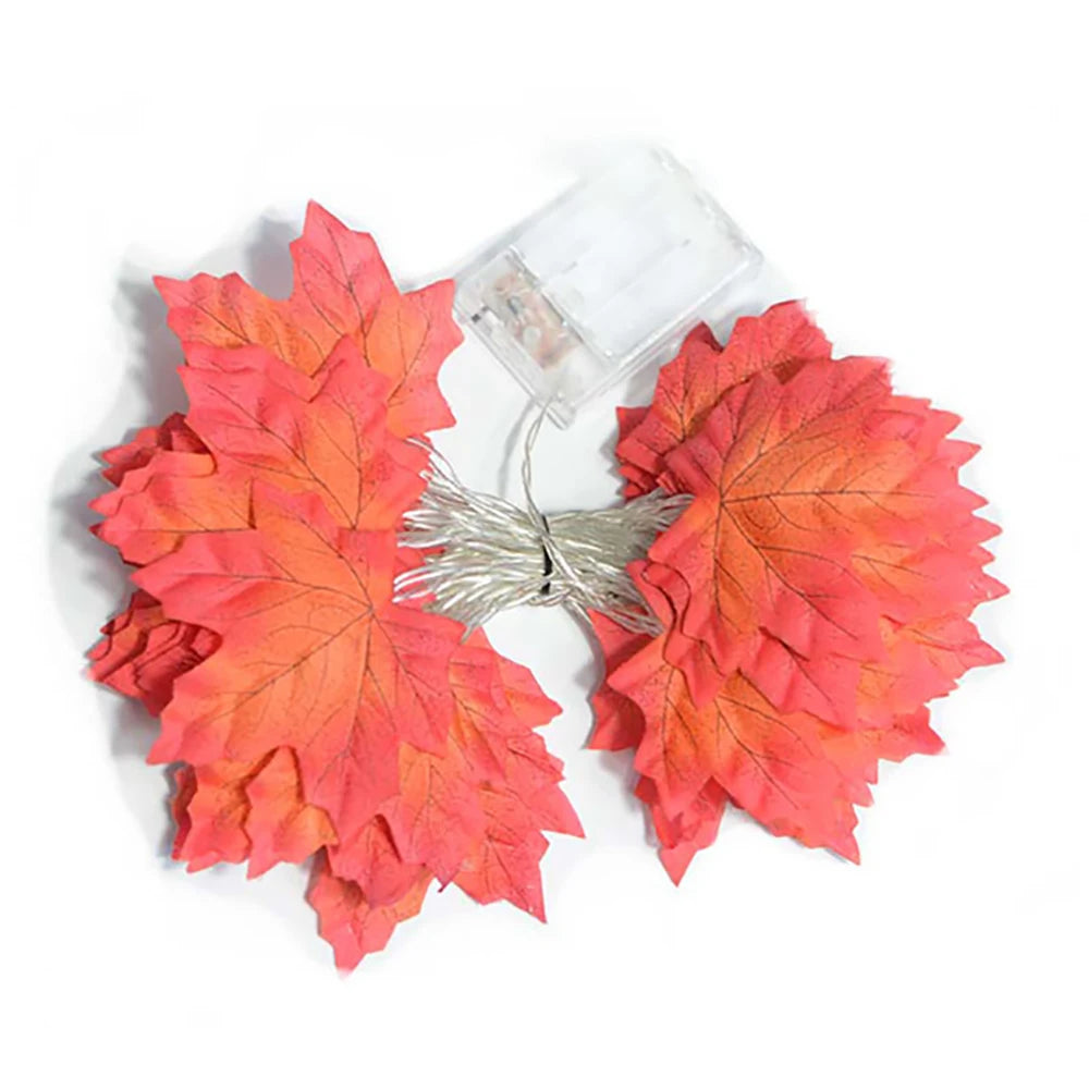 Guirlande lumineuse feuilles d’érable, USB, 3 ou 6 m — guirlande déployée