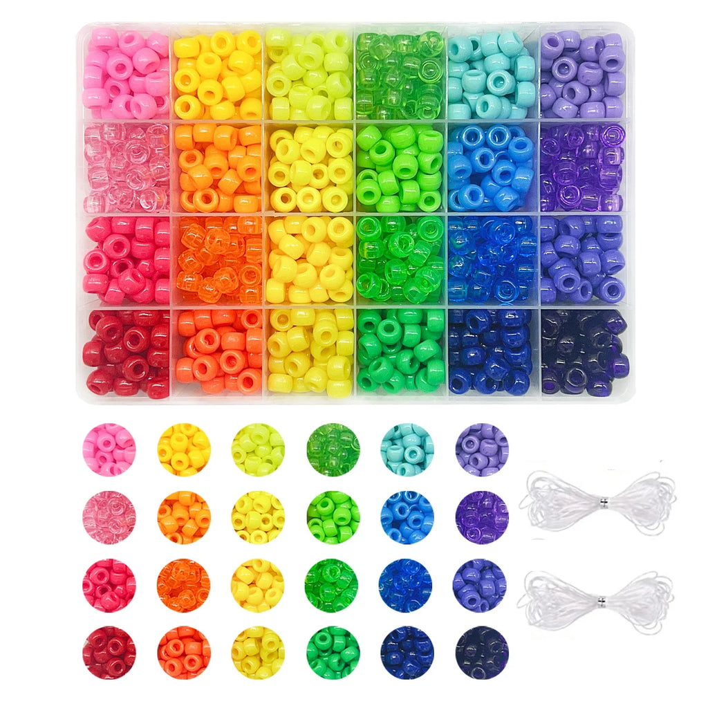 Variante de 720 perles Kandi en 24 couleurs avec boîte compartimentée
