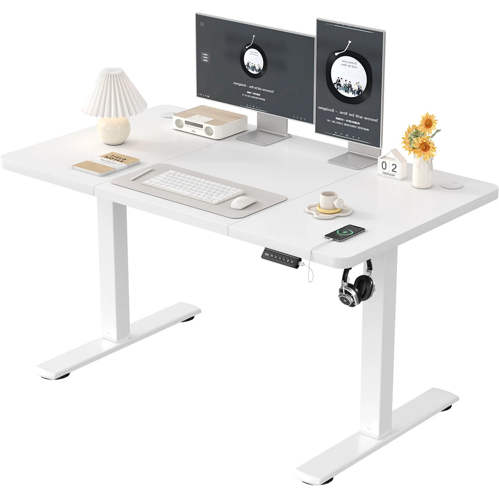 Bureau assis-debout électrique 120 cm avec USB