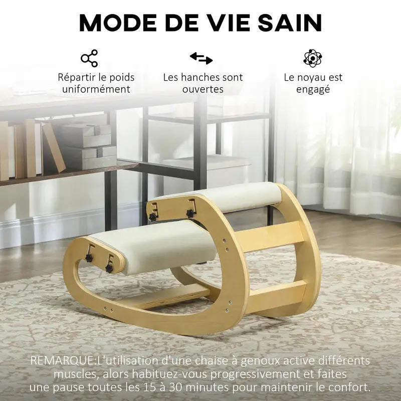 Chaise ergonomique à genoux avec fonction bascule