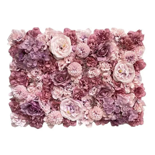 Variante de panneau floral violet et rose