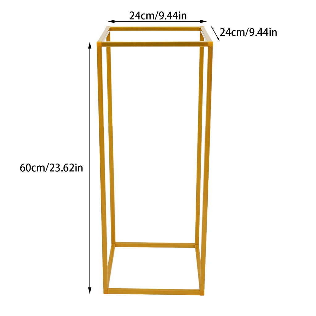 Lot de 10 colonnes dorées pour fleurs et décorations
