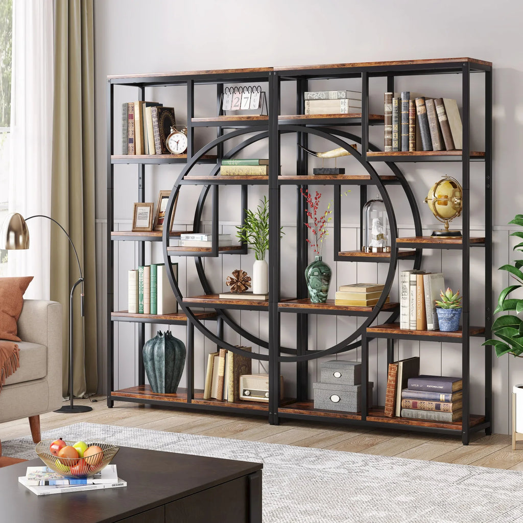 Bibliothèque industrielle géométrique à 5 niveaux