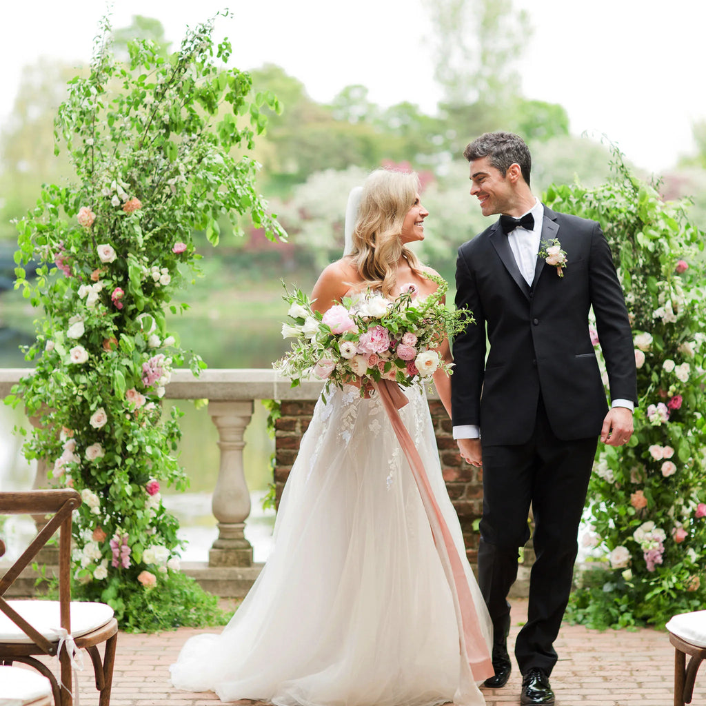 Support d'arche de mariage en métal blanc ou doré, visuel 3