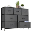 Commode en tissu à 7 tiroirs et cadre en acier