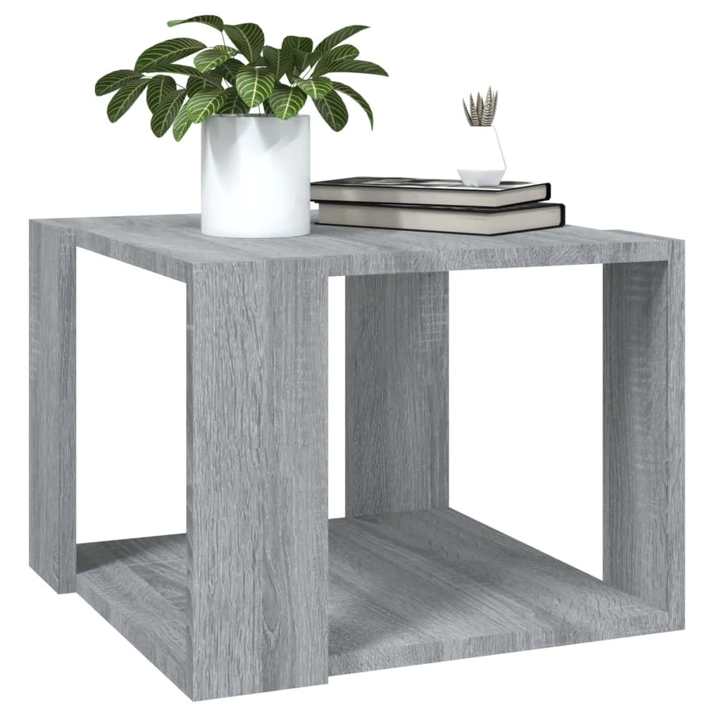 Table basse cube gris Sonoma 40 × 40 × 30 cm — plateau supérieur
