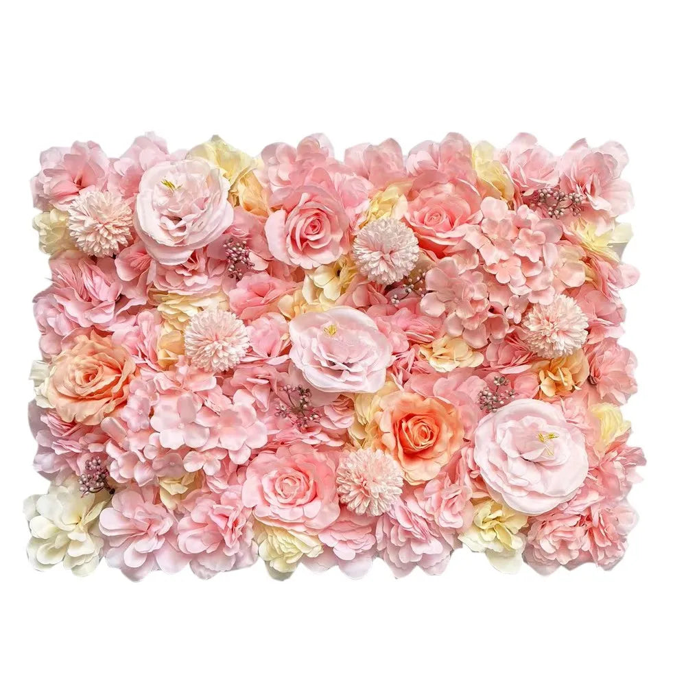 Panneau floral aux tons rose et champagne