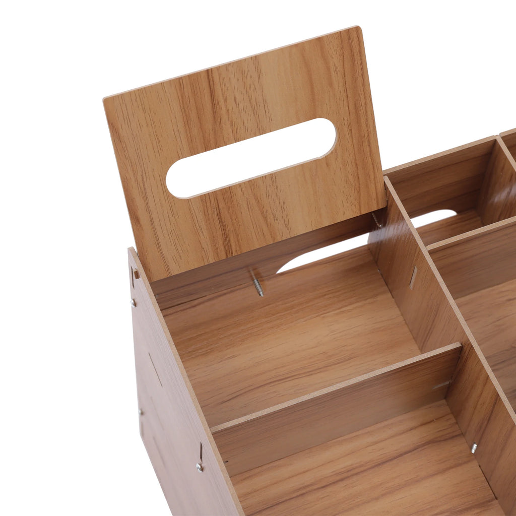 Organisateur de bureau en bois avec tiroir, 48 cm — tablettes de rangement