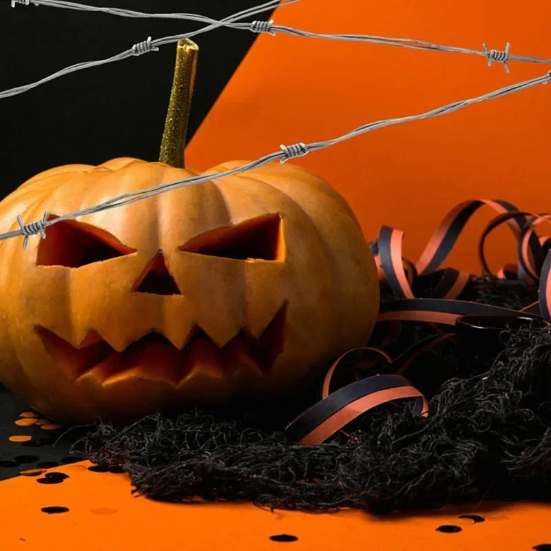 Faux fil barbelé décoratif Halloween, lots de 10 ou 20 m