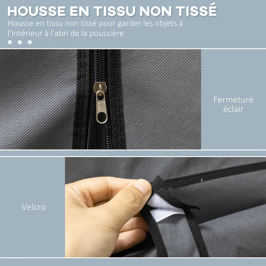 Armoire penderie en tissu – 125 × 43 × 162,5 cm – vue 4