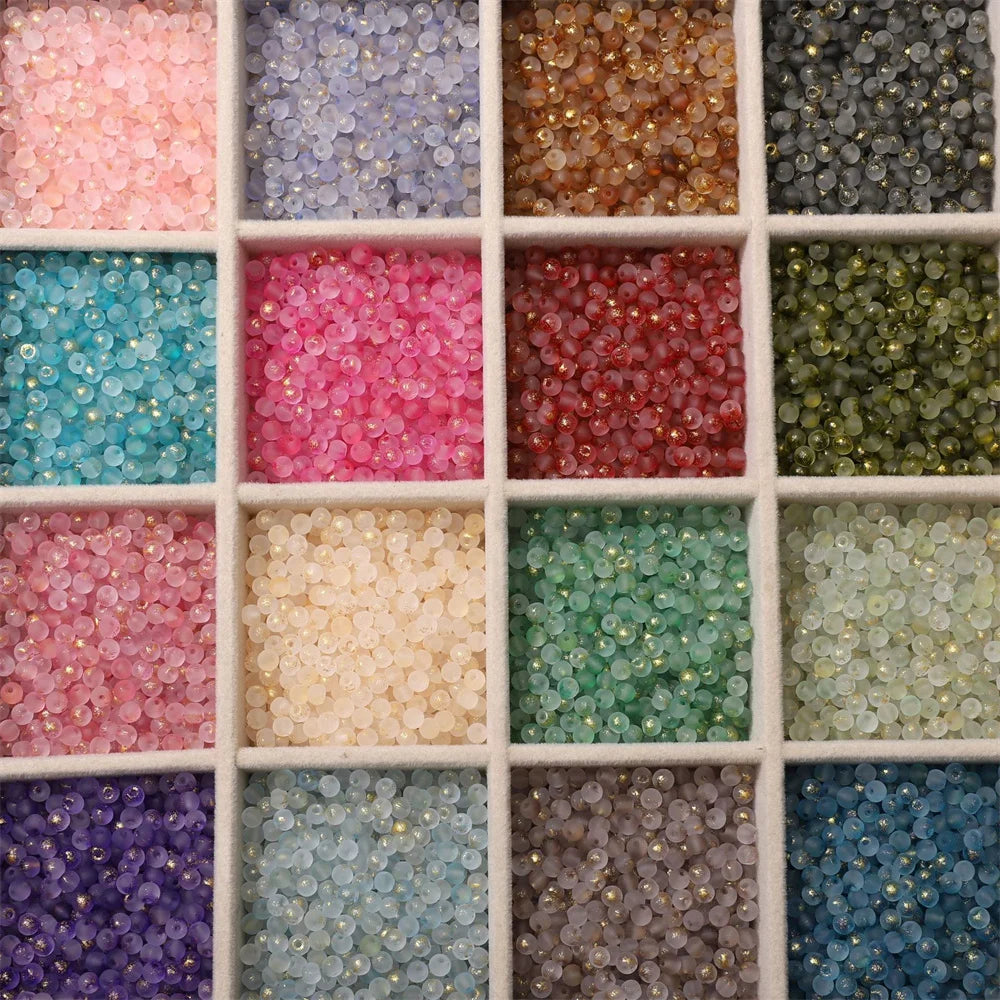 Teintes illustratives de perles en verre classées par couleur