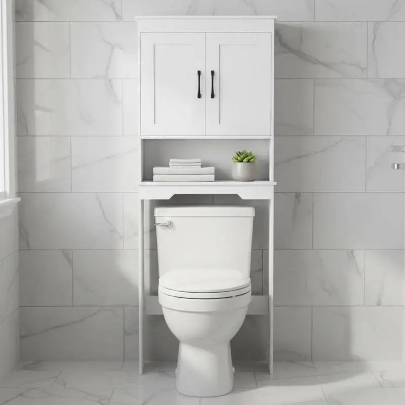 Meuble au-dessus des WC à 2 portes et étagère réglable