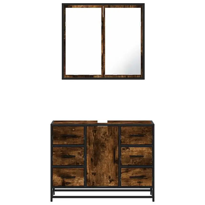 Ensemble salle de bain avec meuble vasque et armoire murale