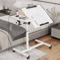 Bureau mobile blanc à plateau inclinable pour ordinateur — plateau inclinable et dimensions