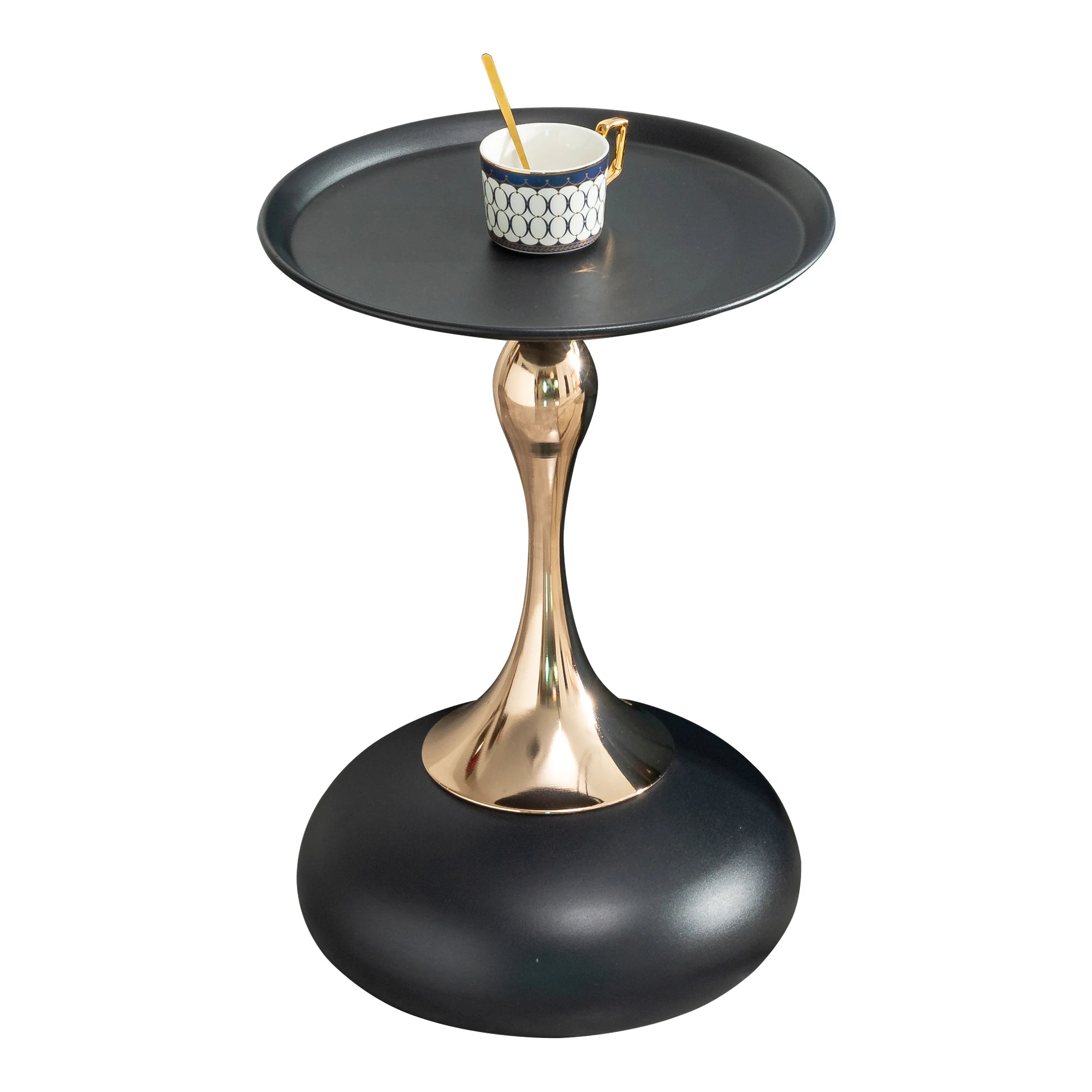 Table d’appoint ronde en métal hauteur 54 cm
