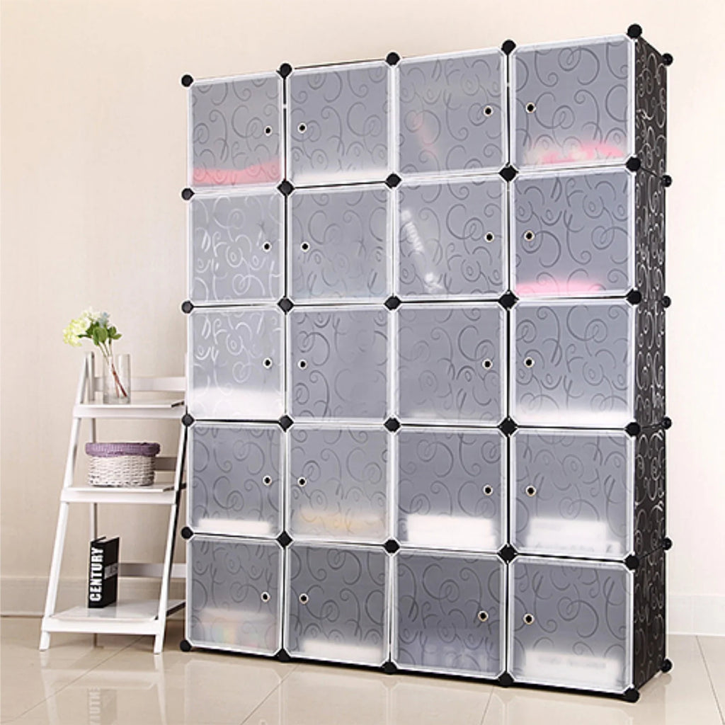 Armoire modulable 20 cubes avec 2 penderies